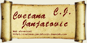 Cvetana Janjatović vizit kartica